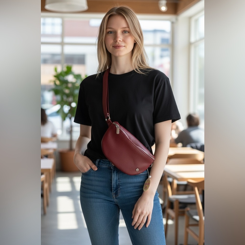 Chic Maroon Crossbody Bag